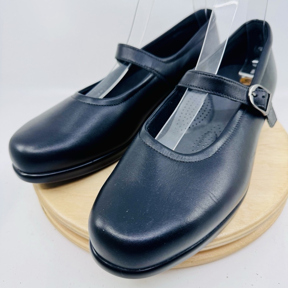 SAS Maria Mary Jane Shoes Womens 10.5 Black Leather Comfort Flats USA Classic - Picture 3 of 10